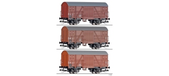 Tillig 502702 - TT - 3-tlg. Set Güterwagen, DR, Ep. IV<br>Tillig TT-Club